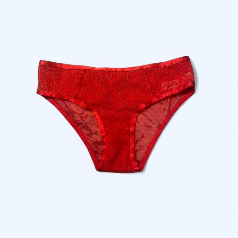 Red lace‎ see through panties size XS by Auden